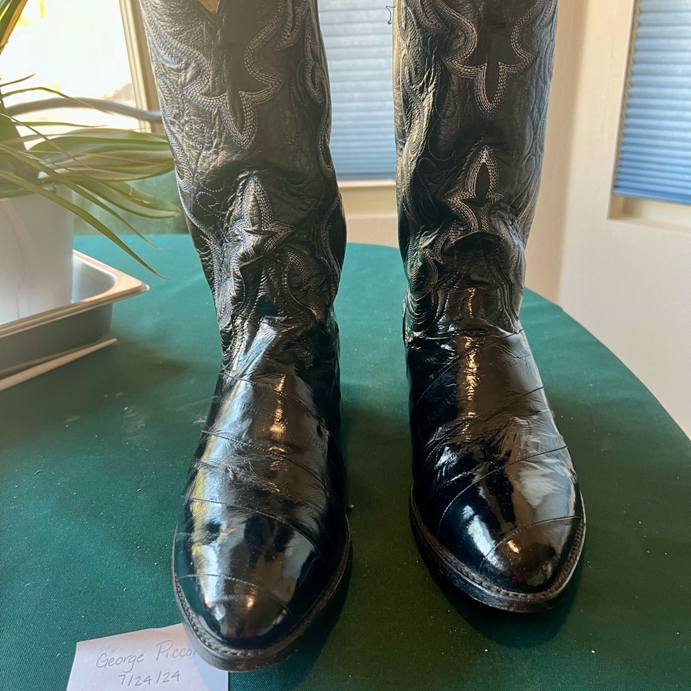 Beautiful Black Eel Dan Post Boots in 11W